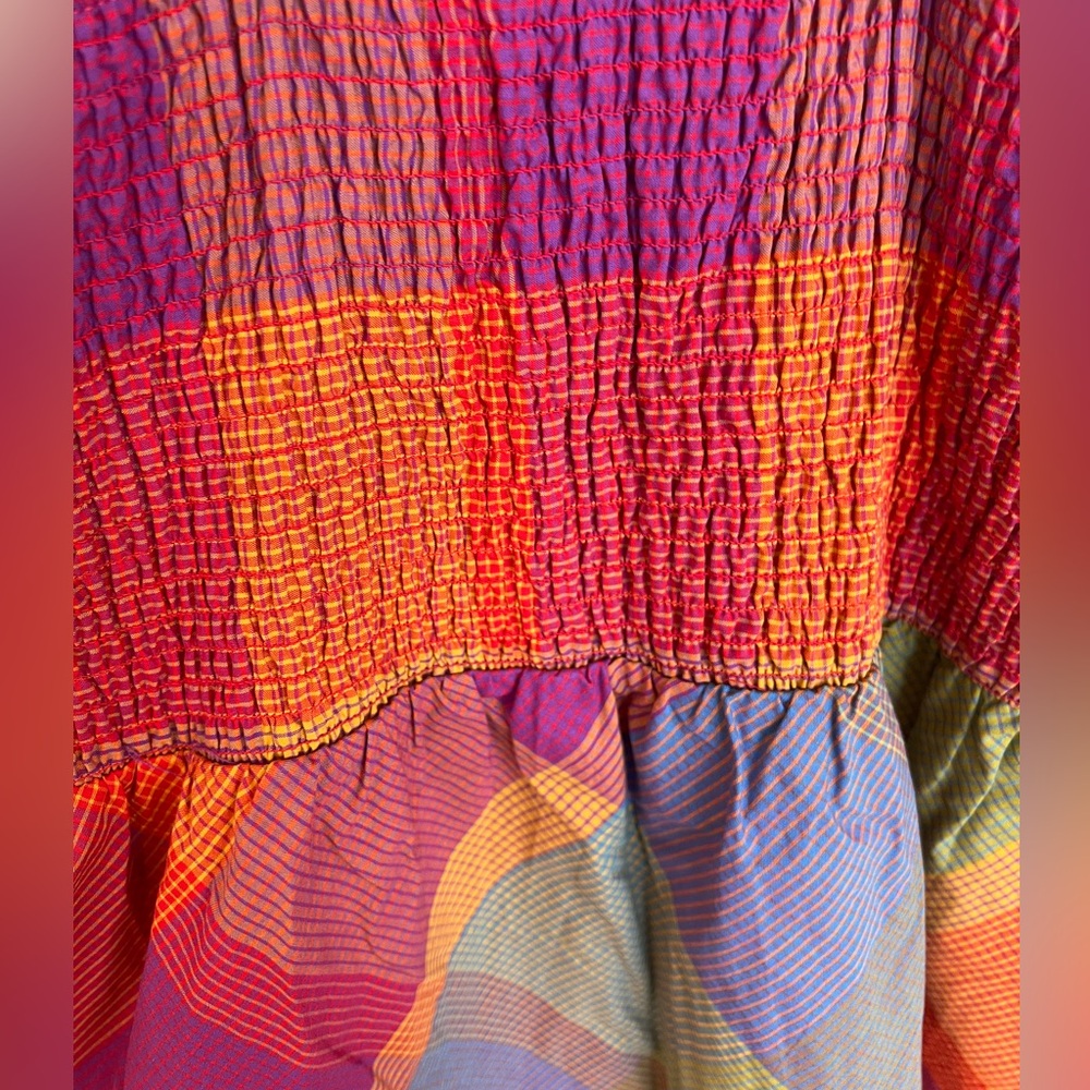Time and Tru Multicolor Smocked Top - Picture 3 of 5
